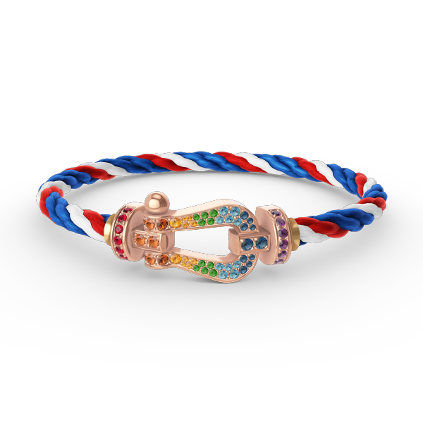 [Auream]FORCE LARGE HORSESHOE  COLORED DIAMOND BRACELET ROSE GOLD