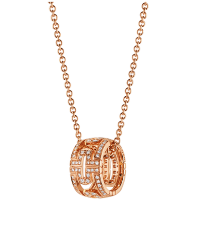[Auream]PARENTESI NECKLACE PINK GOLD DIAMOND