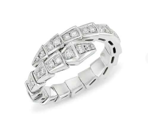[Auream]SERPENTI RING SILVER DIAMOND PAVED 4MM