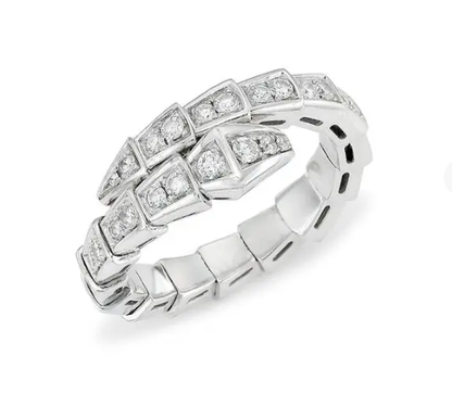 [Auream]SERPENTI RING SILVER DIAMOND PAVED 4MM