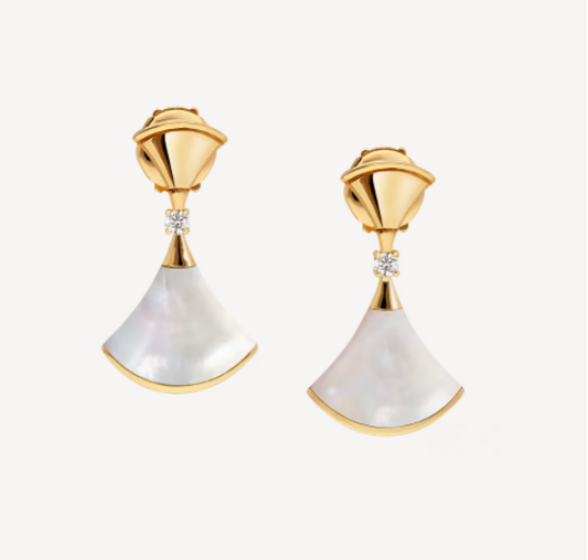 [Auream]DREAM MOP 1 DIAMOND EARRINGS