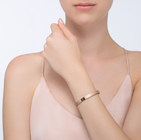 [Auream]LOVE BRACELET 6.1MM 4 DIAMONDS