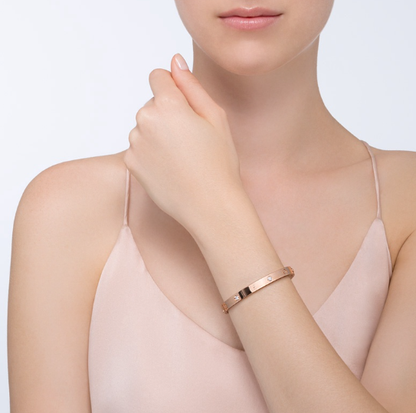 [Auream]LOVE BRACELET 6.1MM 4 DIAMONDS