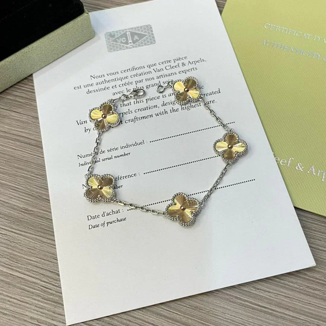 [Auream] CLOVER 5 MOTIF LASER BRACELET COLLECTION
