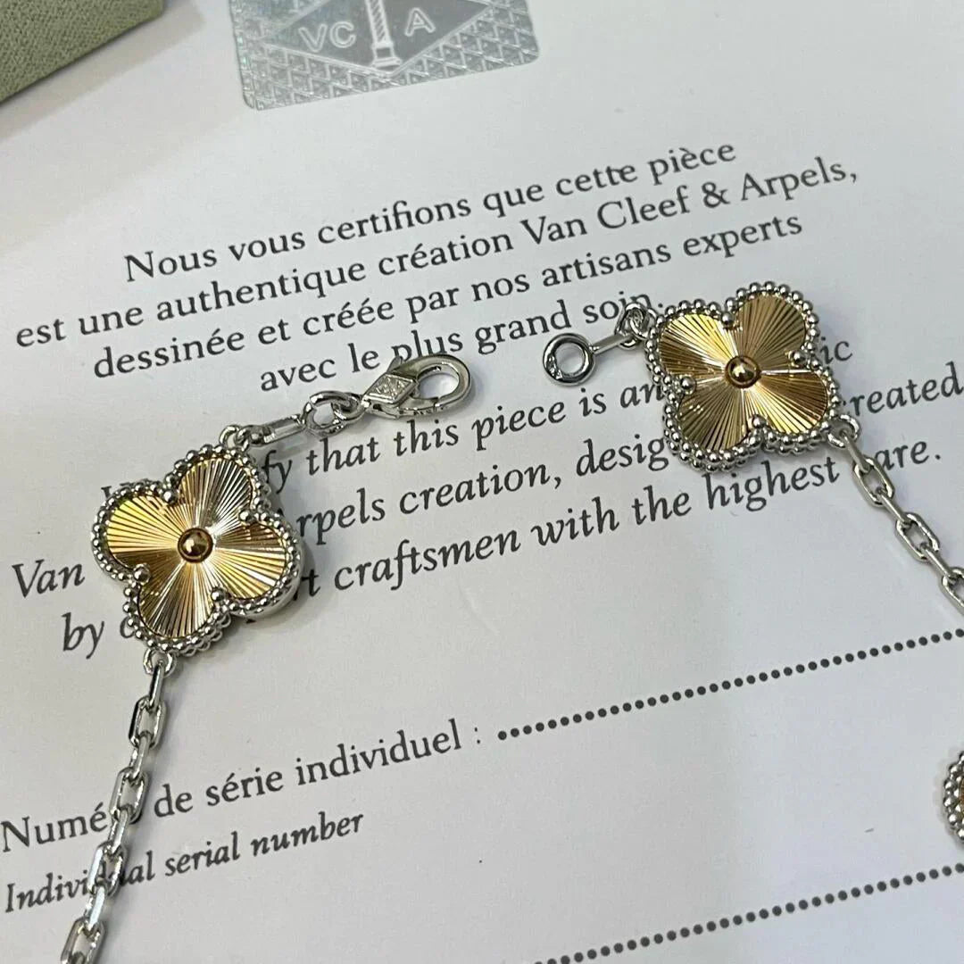 [Auream] CLOVER 5 MOTIF LASER BRACELET COLLECTION