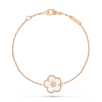 [Auream]LUCKY WHITE MOP PLUM BLOSSOM  BRACELET