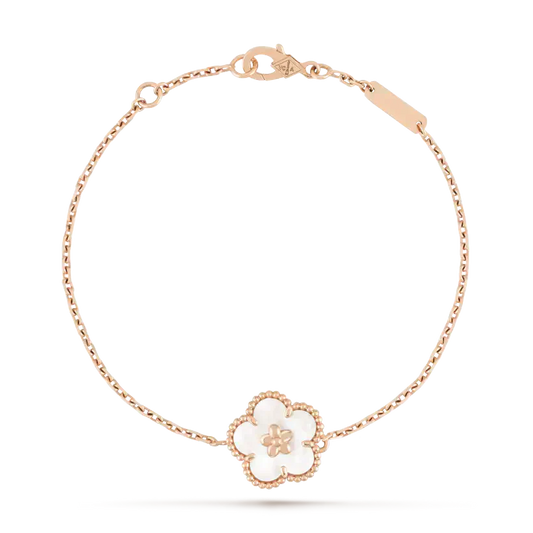 [Auream]LUCKY WHITE MOP PLUM BLOSSOM  BRACELET