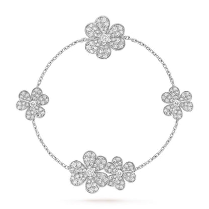 [Auream]FRIVOLE SILVER 5 FLOWERS BRACELET