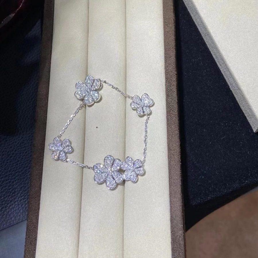 [Auream]FRIVOLE SILVER 5 FLOWERS BRACELET
