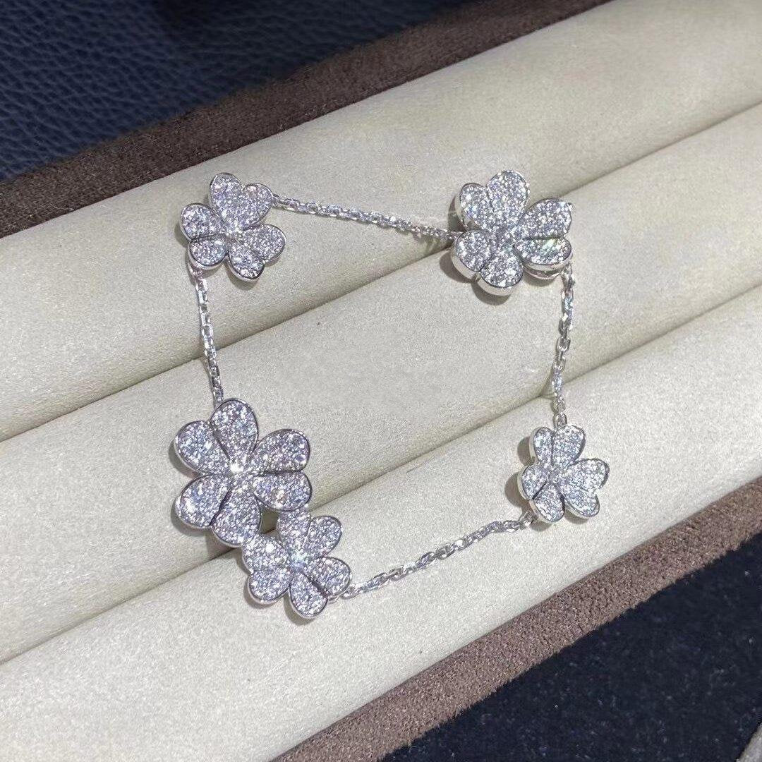 [Auream]FRIVOLE SILVER 5 FLOWERS BRACELET