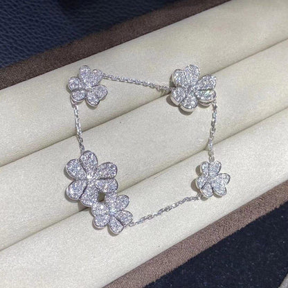 [Auream]FRIVOLE SILVER 5 FLOWERS BRACELET