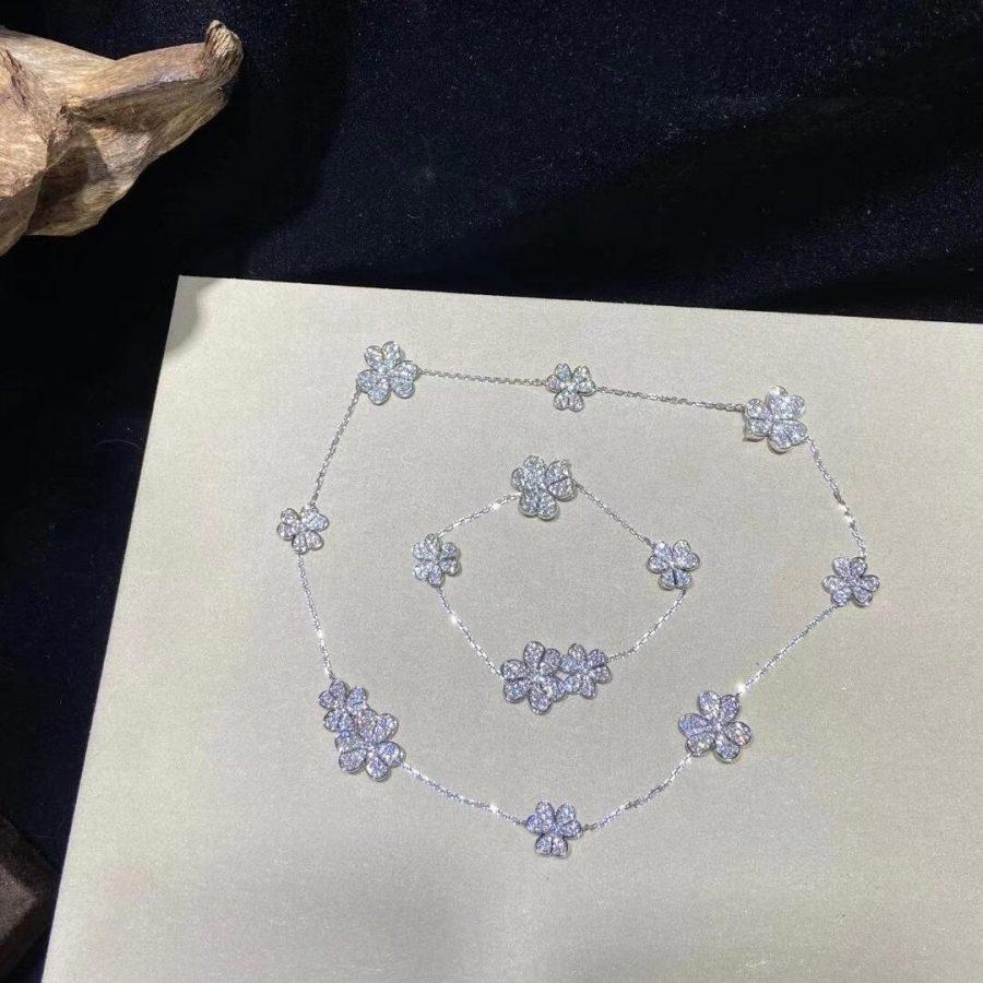 [Auream]FRIVOLE SILVER 5 FLOWERS BRACELET