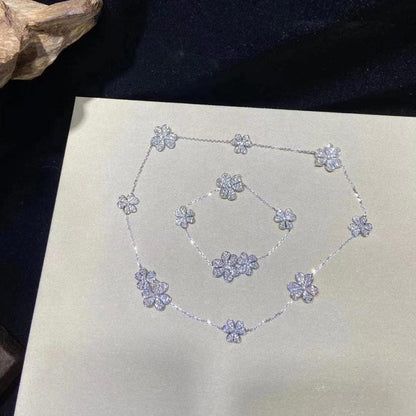 [Auream]FRIVOLE SILVER 5 FLOWERS BRACELET