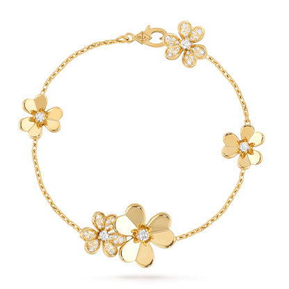 [Auream]FRIVOLE GOLD 5 FLOWERS BRACELET
