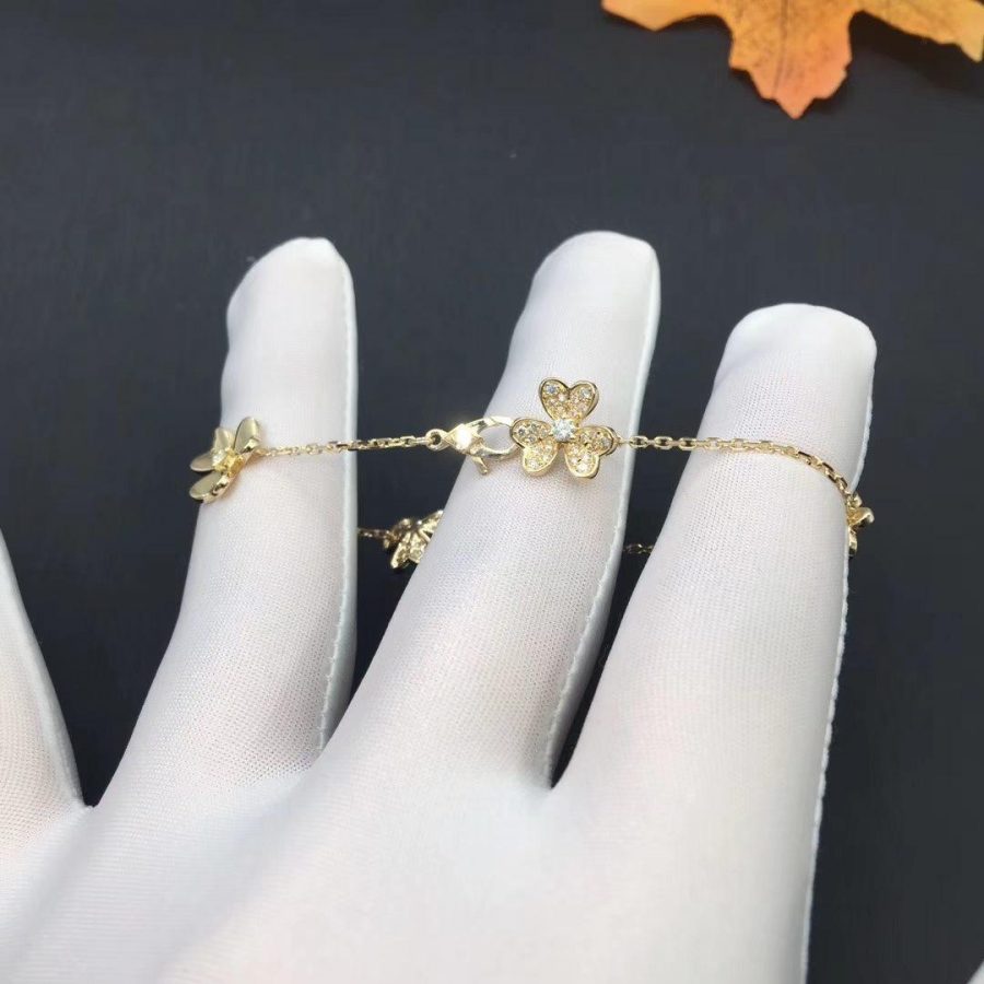 [Auream]FRIVOLE GOLD 5 FLOWERS BRACELET