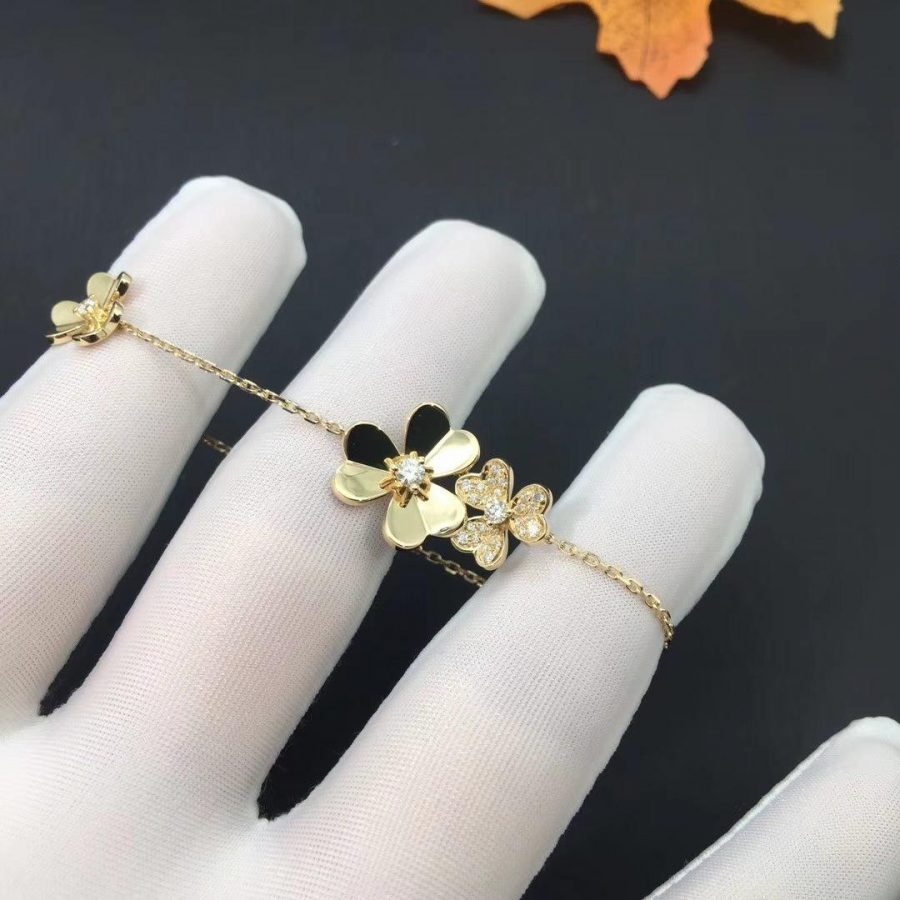 [Auream]FRIVOLE GOLD 5 FLOWERS BRACELET