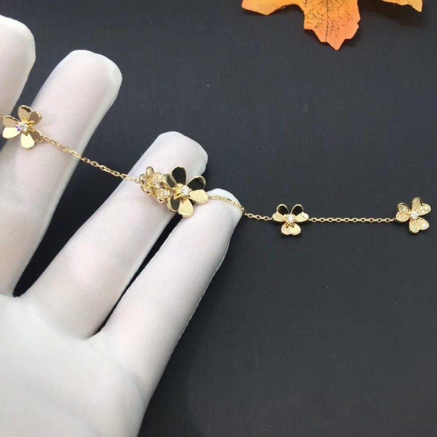 [Auream]FRIVOLE GOLD 5 FLOWERS BRACELET