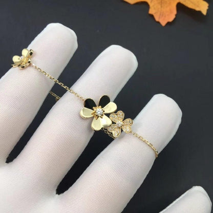 [Auream]FRIVOLE GOLD 5 FLOWERS BRACELET