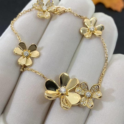 [Auream]FRIVOLE GOLD 5 FLOWERS BRACELET