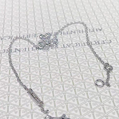 [Auream]FRIVOLE SILVER FLOWER DIAMOND BRACELET