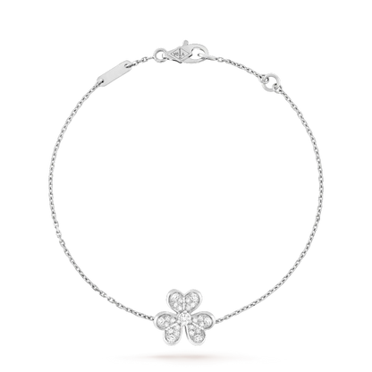 [Auream]FRIVOLE SILVER FLOWER DIAMOND BRACELET
