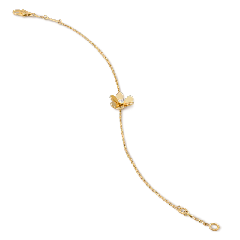 [Auream]FRIVOLE GOLD FLOWER PINK MALACHITE BRACELET