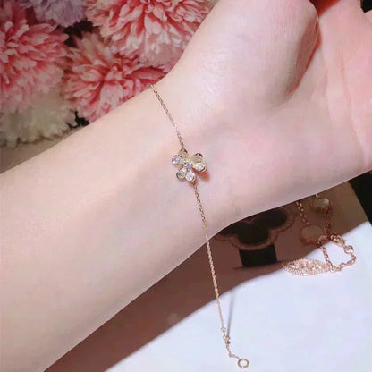[Auream]FRIVOLE GOLD FLOWER DIAMOND BRACELET