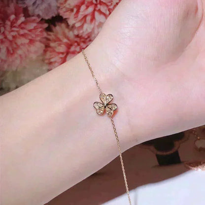 [Auream]FRIVOLE GOLD FLOWER DIAMOND BRACELET