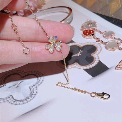 [Auream]FRIVOLE GOLD FLOWER DIAMOND BRACELET