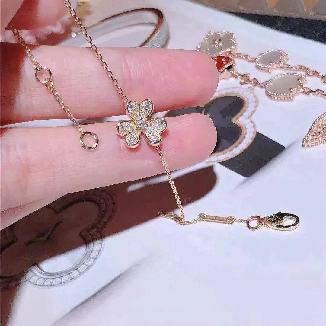 [Auream]FRIVOLE GOLD FLOWER DIAMOND BRACELET