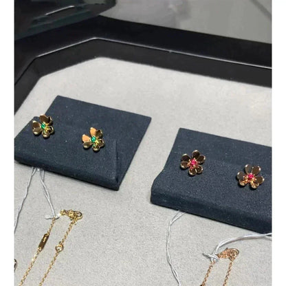 [Auream]FRIVOLE  FLOWER PINK EARRINGS