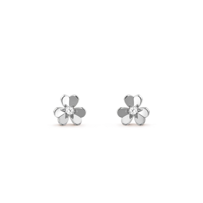 [Auream]FRIVOLE MINI SILVER FLOWER EARRINGS