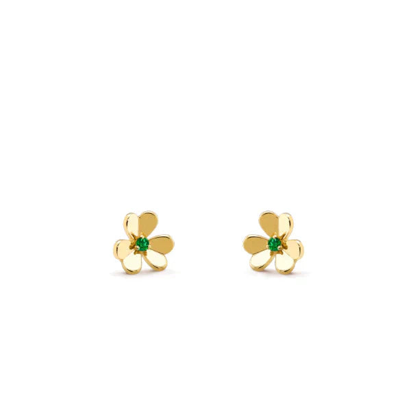 [Auream]FRIVOLE  FLOWER MALACHITE EARRINGS