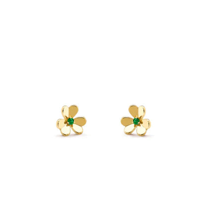 [Auream]FRIVOLE  FLOWER MALACHITE EARRINGS