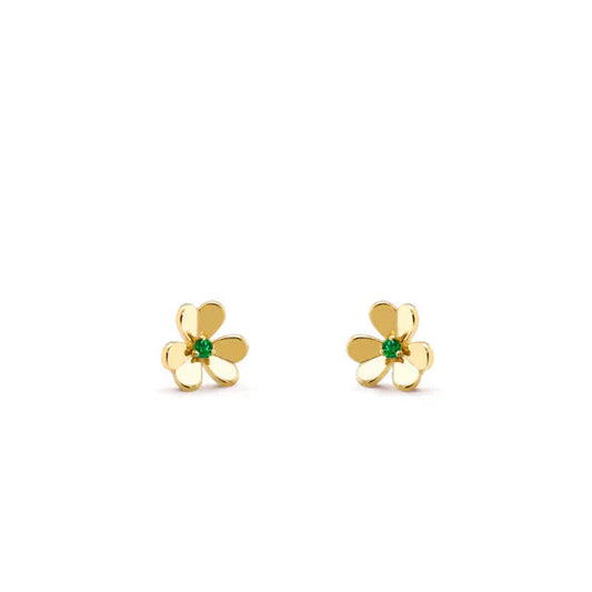 [Auream]FRIVOLE  FLOWER MALACHITE EARRINGS