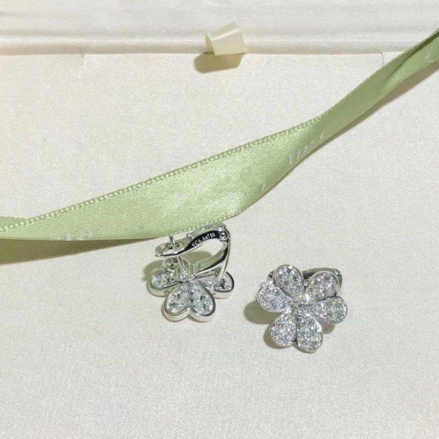 [Auream]FRIVOLE SILVER FLOWER DIAMOND EARRINGS