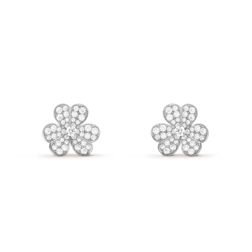 [Auream]FRIVOLE SILVER FLOWER DIAMOND EARRINGS