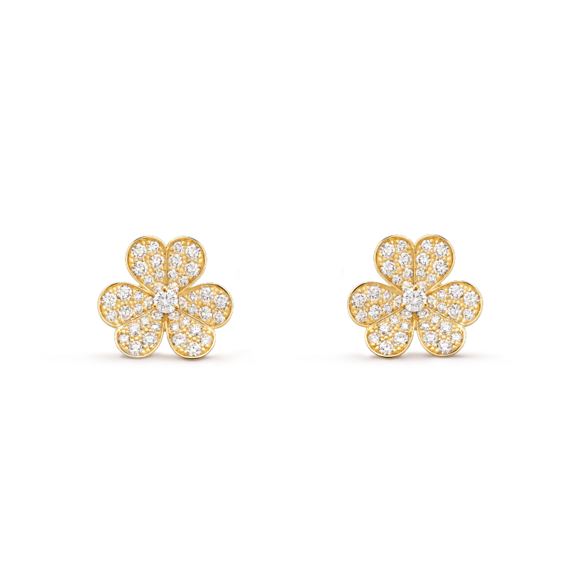 [Auream]FRIVOLE GOLD FLOWER DIAMOND EARRINGS