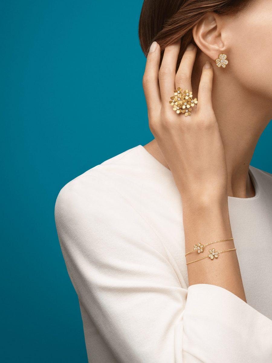 [Auream]FRIVOLE GOLD FLOWER DIAMOND EARRINGS