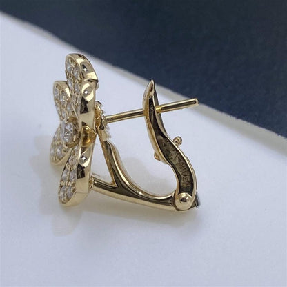 [Auream]FRIVOLE GOLD FLOWER DIAMOND EARRINGS