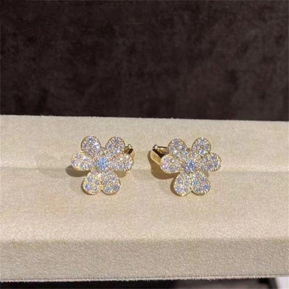 [Auream]FRIVOLE GOLD FLOWER DIAMOND EARRINGS