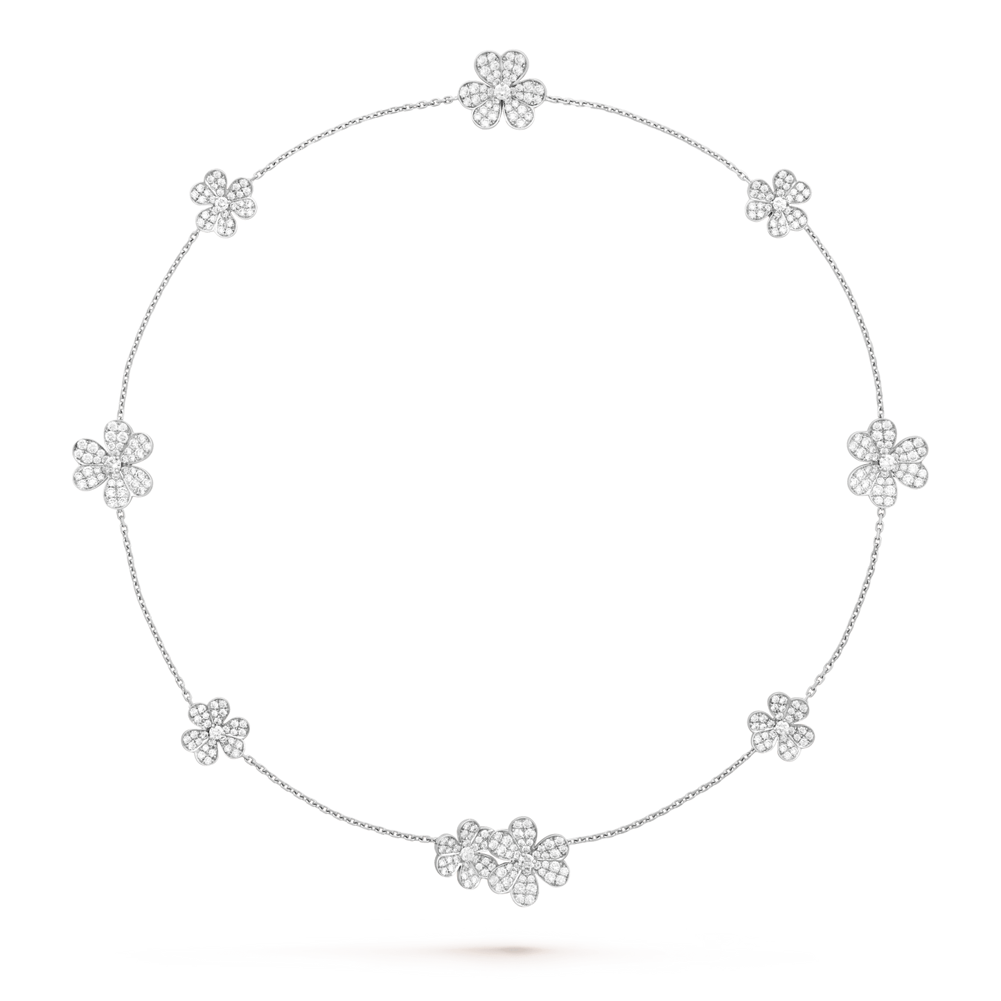 [Auream]FRIVOLE SILVER 9 FLOWERS NECKLACE