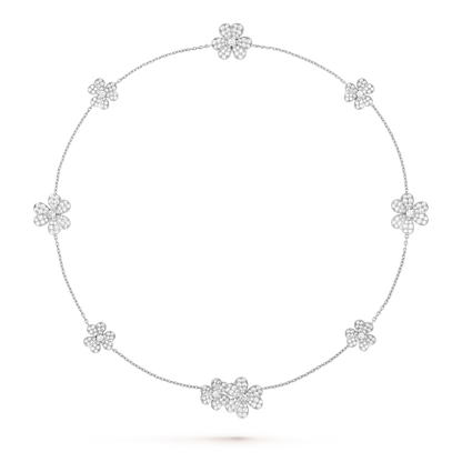 [Auream]FRIVOLE SILVER 9 FLOWERS NECKLACE