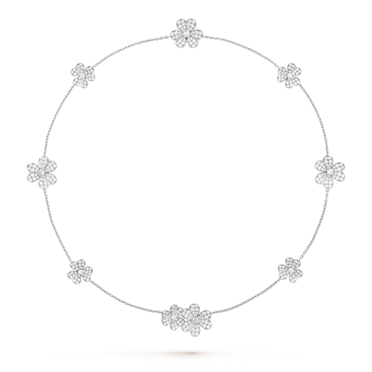 [Auream]FRIVOLE SILVER 9 FLOWERS NECKLACE