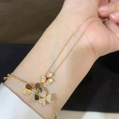 [Auream]FRIVOLE GOLD FLOWER NECKLACE