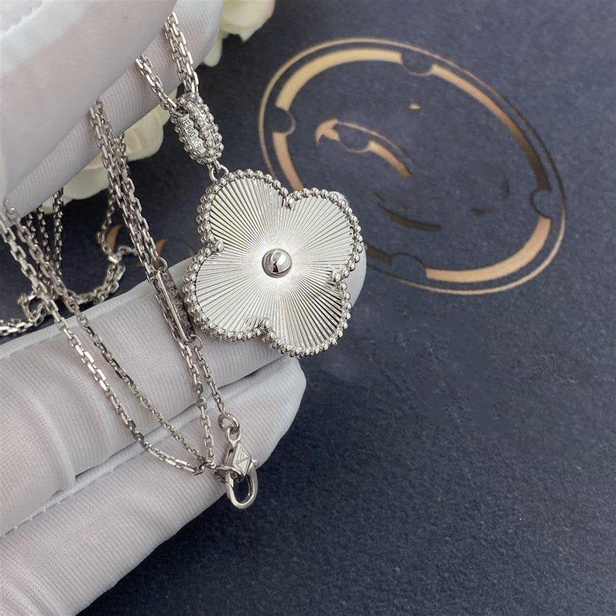 [Auream]CLOVER 25MM SILVER BIG CLOVER NECKLACE