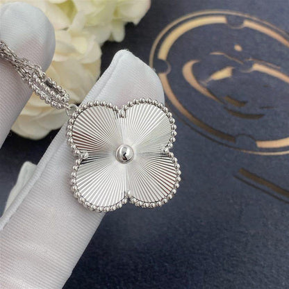 [Auream]CLOVER 25MM SILVER BIG CLOVER NECKLACE