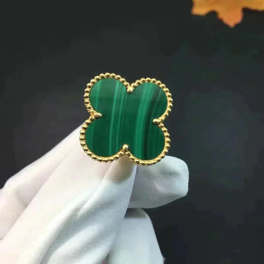 [Auream]CLOVER MALACHITE RING