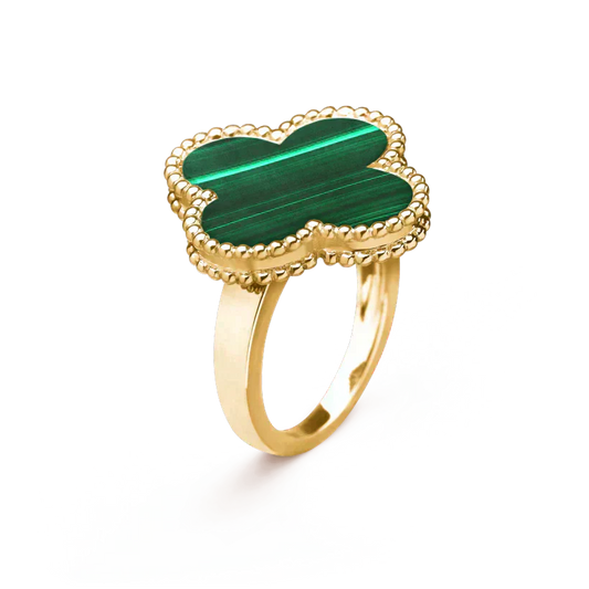 [Auream]CLOVER MALACHITE RING
