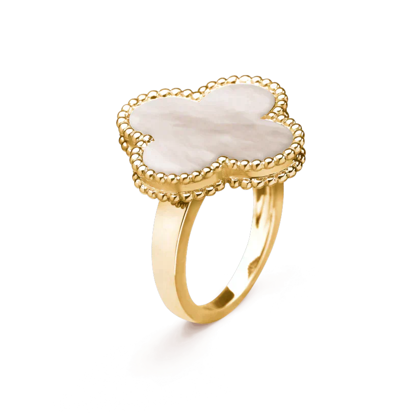 [Auream]CLOVER WHITE MOP RING